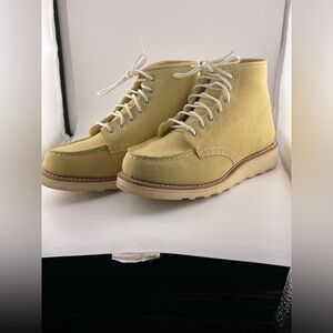 RED WING 6-INCH CLASSIC MOC WOMEN'S SHORT BOOT IN BUTTER ABILENE LEATHER 6.5 B 